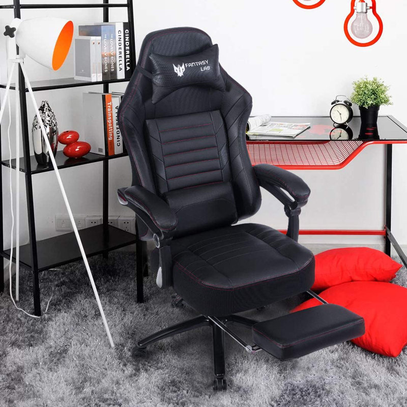 VON RACER Big & Tall 400Lb Memory Foam Reclining Gaming Chair Metal